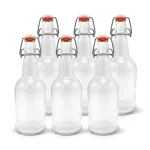 6 Pack Clear Swing Top Bottles