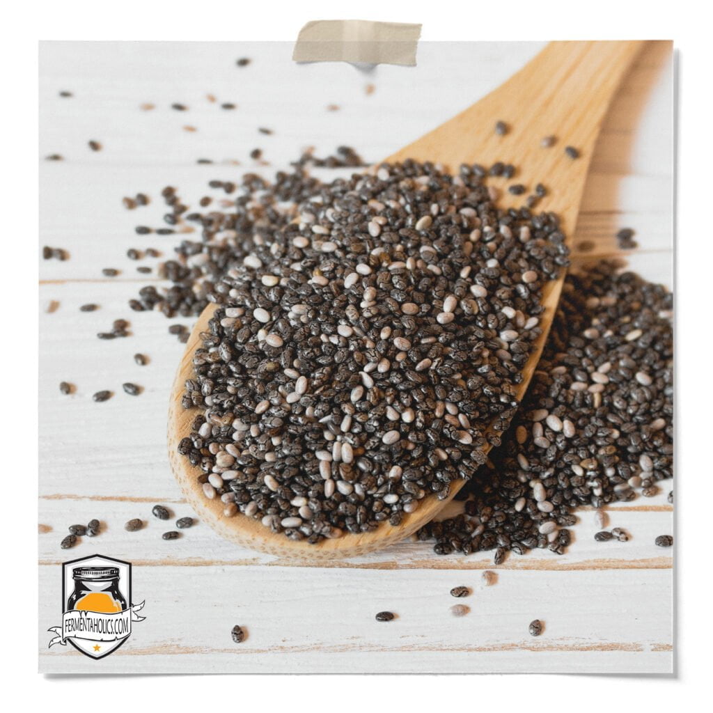 adding chia seeds to kombucha