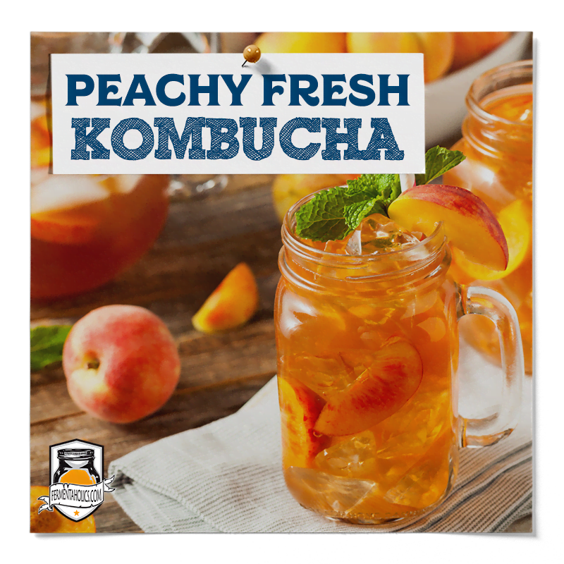 kombucha peach mint