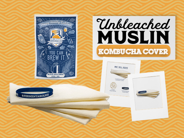 Unbleached Muslin Kombucha Covers