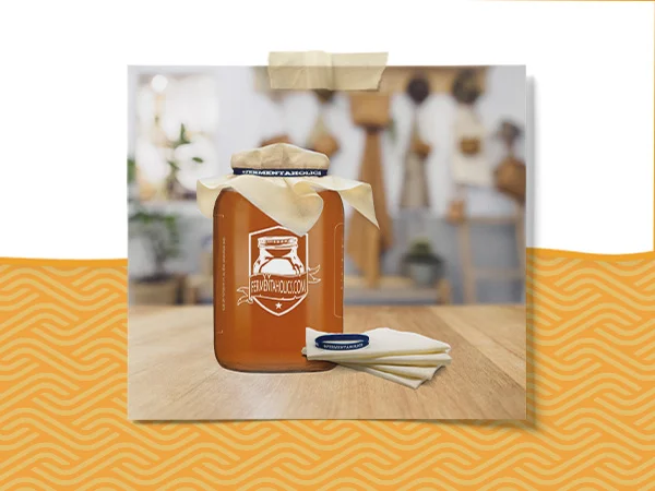 Printed Glass Jar For Kombucha Brewing