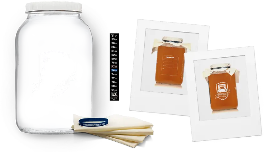 Printed Gallon Kombucha Glass Jar
