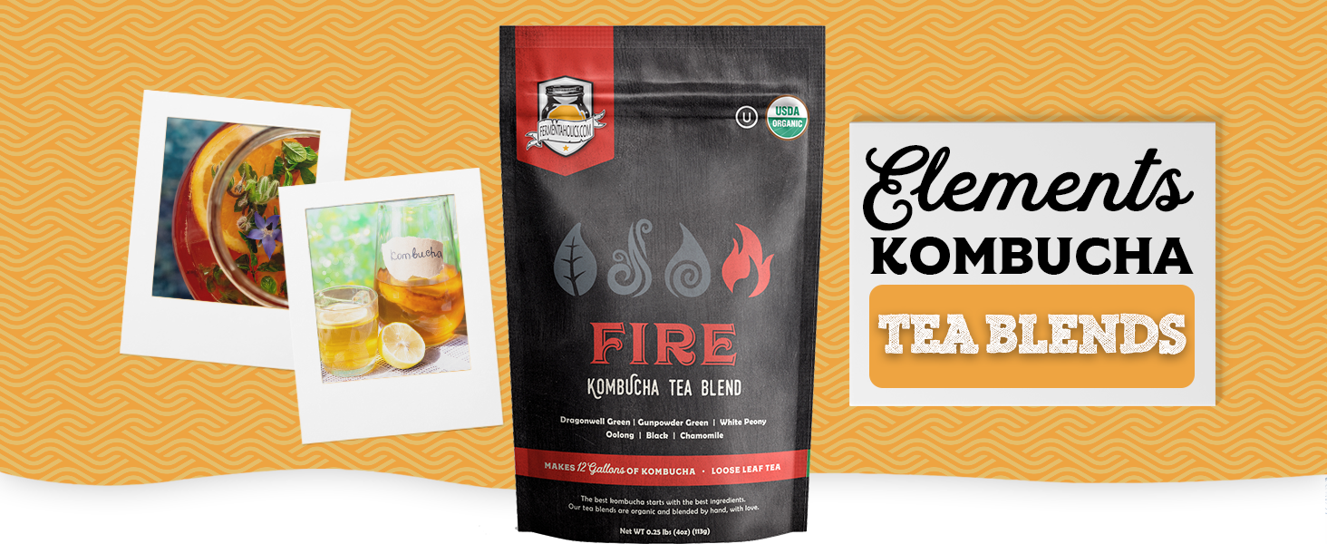 Fire Kombucha Loose Leaf Tea Blends