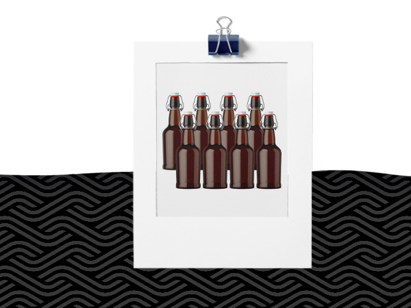 Amber Swing Top Bottle Cleaning Brush