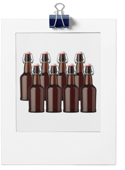 Amber Swing Top Bottle Cleaning Brush