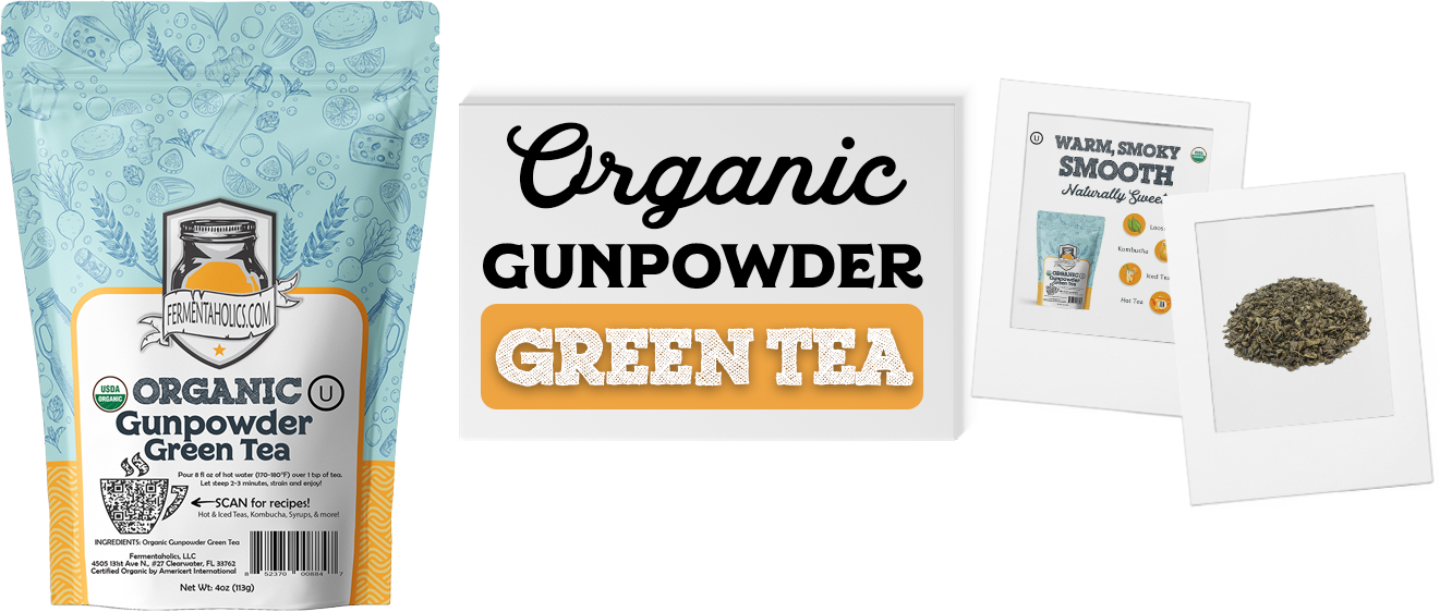 Organic Gunpowder Green Tea - 4 Oz
