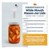 Wide Mouth Mason Jar Fermentation Lids And 3-Piece Airlocks - 2 Pack