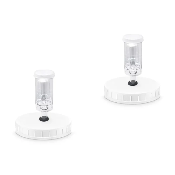 2-Pack Wide Mouth Mason Jar Lids With 3-Piece Airlocks
