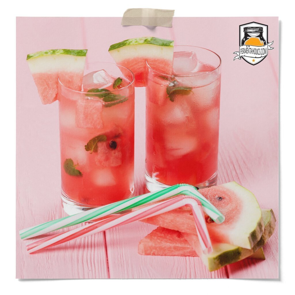 watermelon mint kombucha