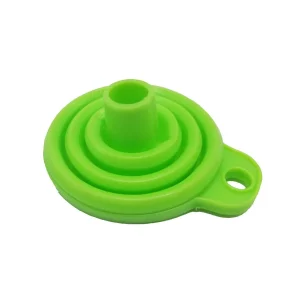 Collapsible Silicone Kitchen Funnel Green