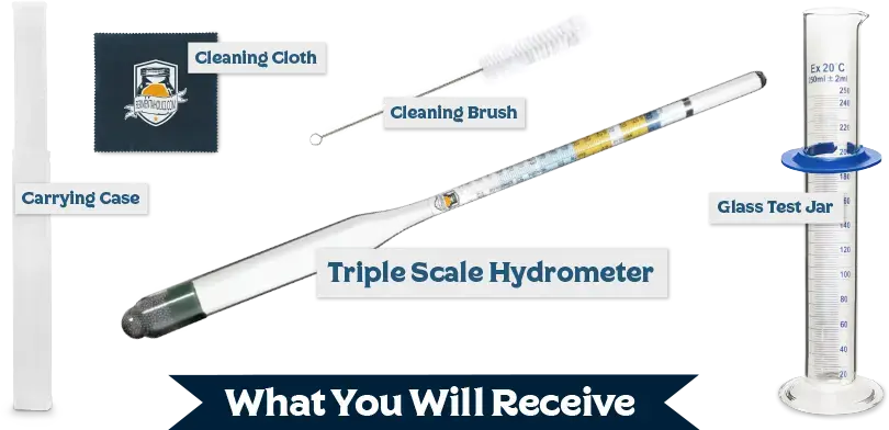 Glass Test Jar Hydrometer Test Kit