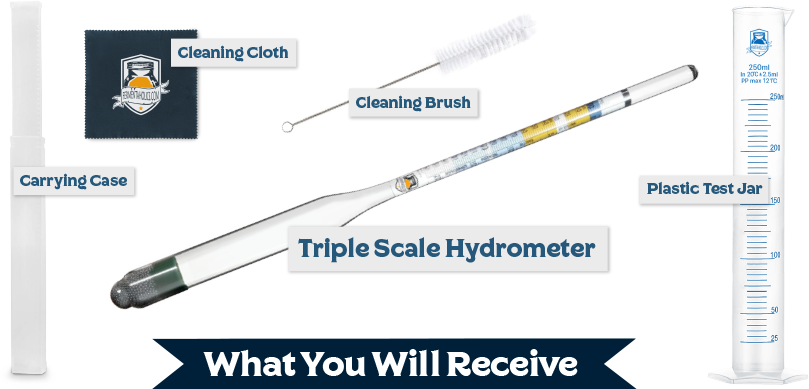 Complete Plastic Hydrometer Test Jar Kit