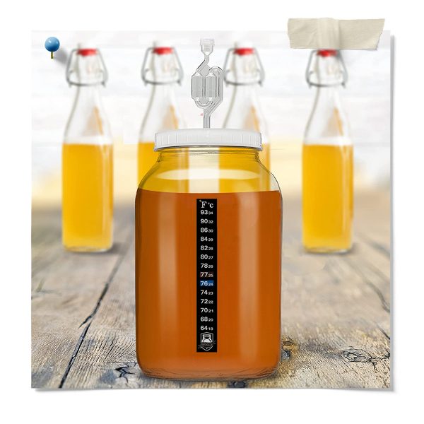 Gallon Glass Jar With Grommet And S-Airlock