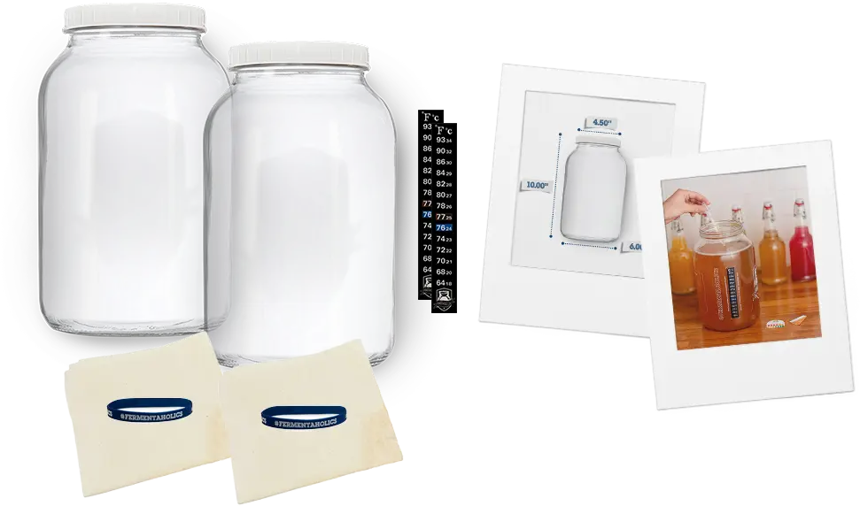 2-Pack One Gallon Glass Jars