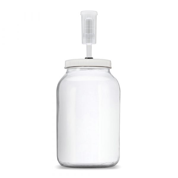 Glass Gallon Jar With Grommet Lid And 3-Piece Airlock