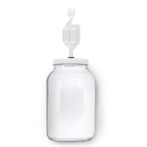 Gallon Glass Jar with S-Shaped Airlock