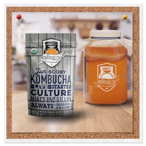 Printed Gallon Kombucha Glass Jar 2 Pack And Muslin Covers