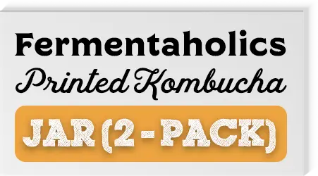 Printed Gallon Kombucha Glass Jar 2 Pack