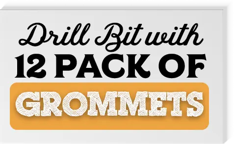 Drill Bit With 12 Pack Of Grommets