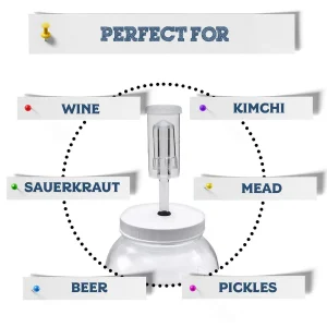 4 3-Piece Airlocks and 8 Grommets