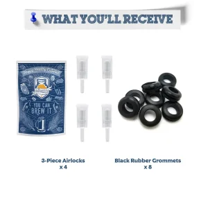 3 Piece Airlocks and Grommets