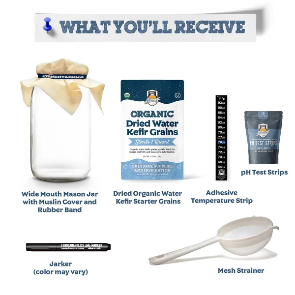 Dehydrated Water Kefir Kit