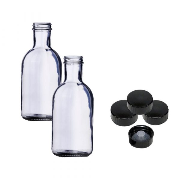 2X Kombucha Stout Bottles With Replacement Caps