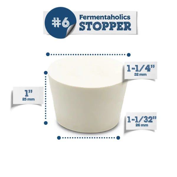 #6 Solid Rubber Stopper
