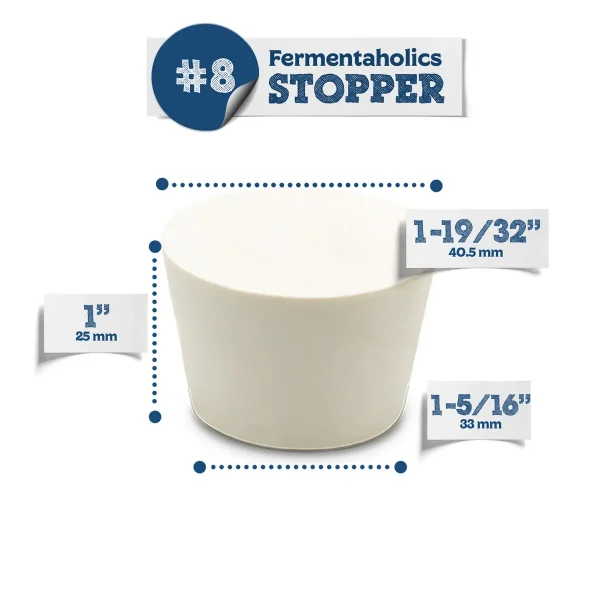 #8 Solid Rubber Stopper