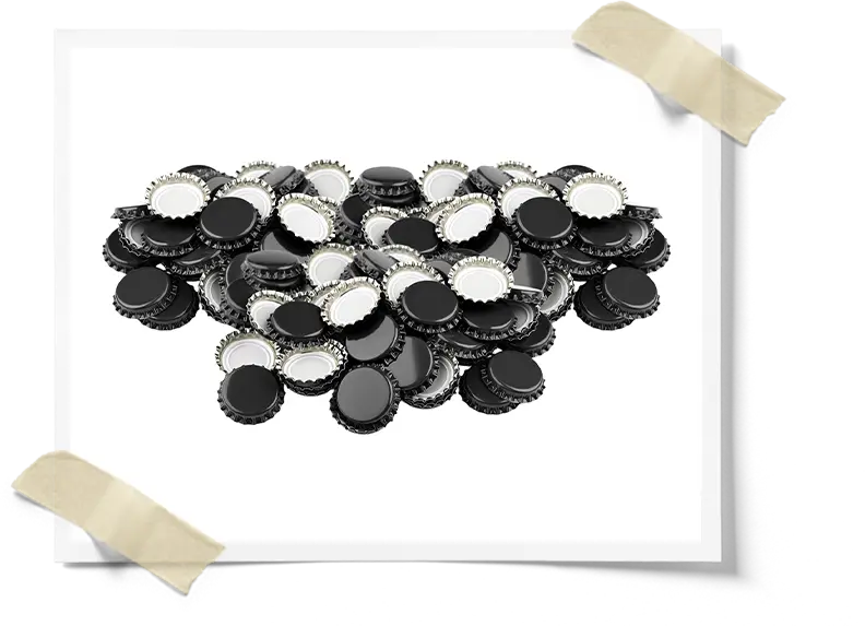 Black Beer Bottle Caps