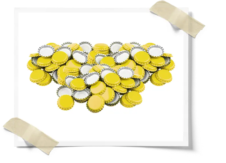 Gold Beer Bottle Caps