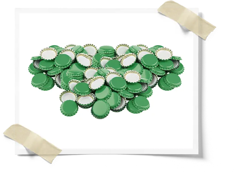 Green Beer Bottle Caps