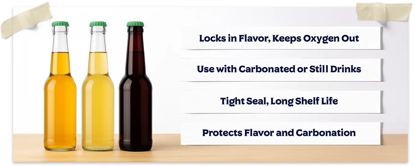 Green Crown Bottle Caps