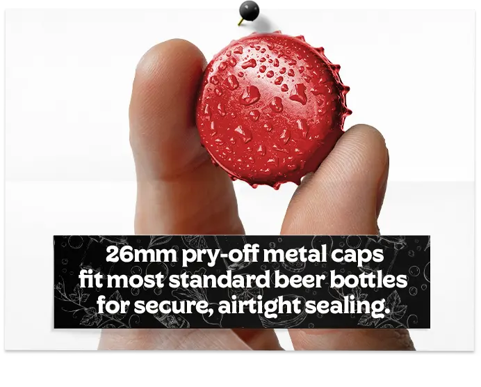 26Mm Red Pry Off Crown Beer Caps