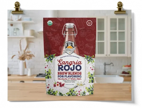 Sangria Rojo Second Fermentation Kombucha Flavors