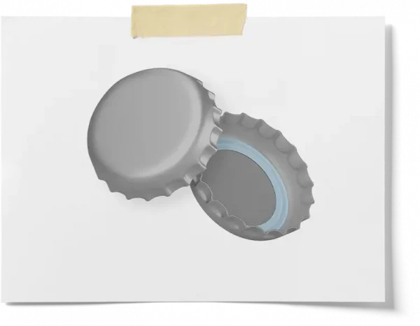 Silver 26 Mm Diameter Caps