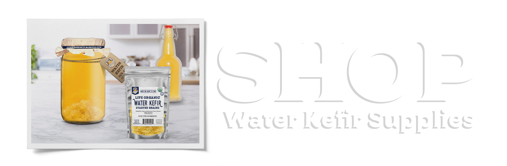 Water kefir shop banner