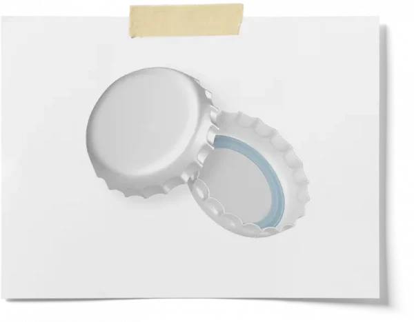 White 26 Mm Diameter Caps