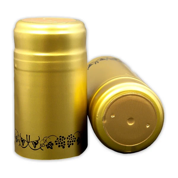 Black Gold Wine Bottle PVC Shrink Caps