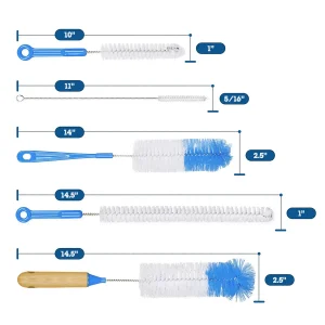 5 Pack Bottle Cleaning Brush