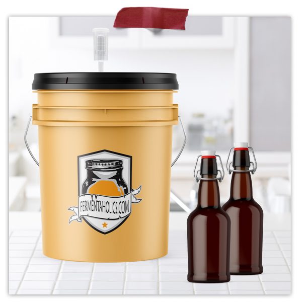 Brown Flip Top Glass Bottles