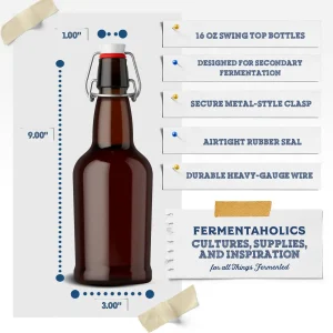 Brown Kombucha Bottles 6 Pack