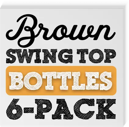 Brown Swing Top Bottles - 6Pk