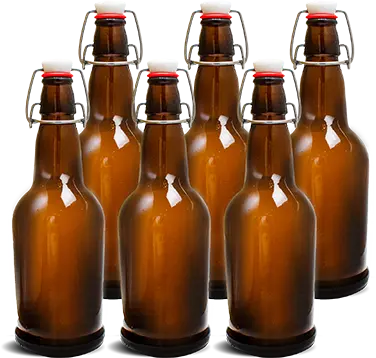 Brown Flip Top Glass Bottles