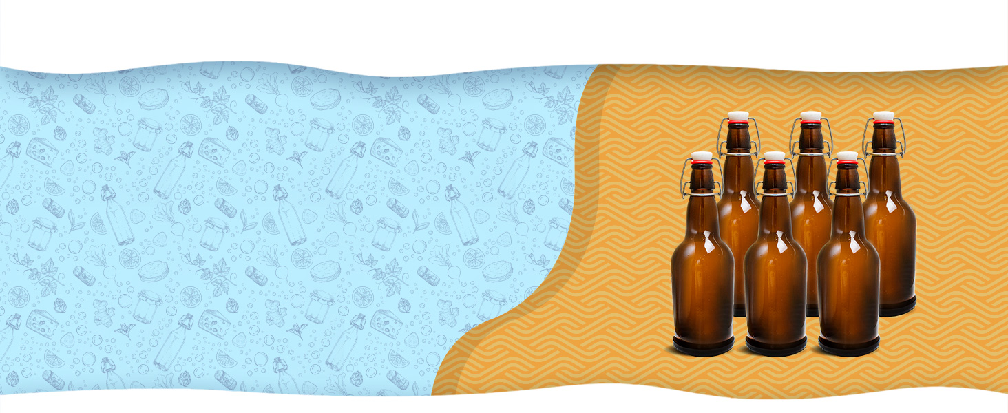Brown Fliptop Glass Bottle