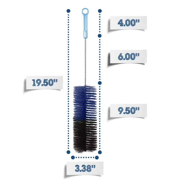 19 Inch Bottle Cleaning Brush - Blue