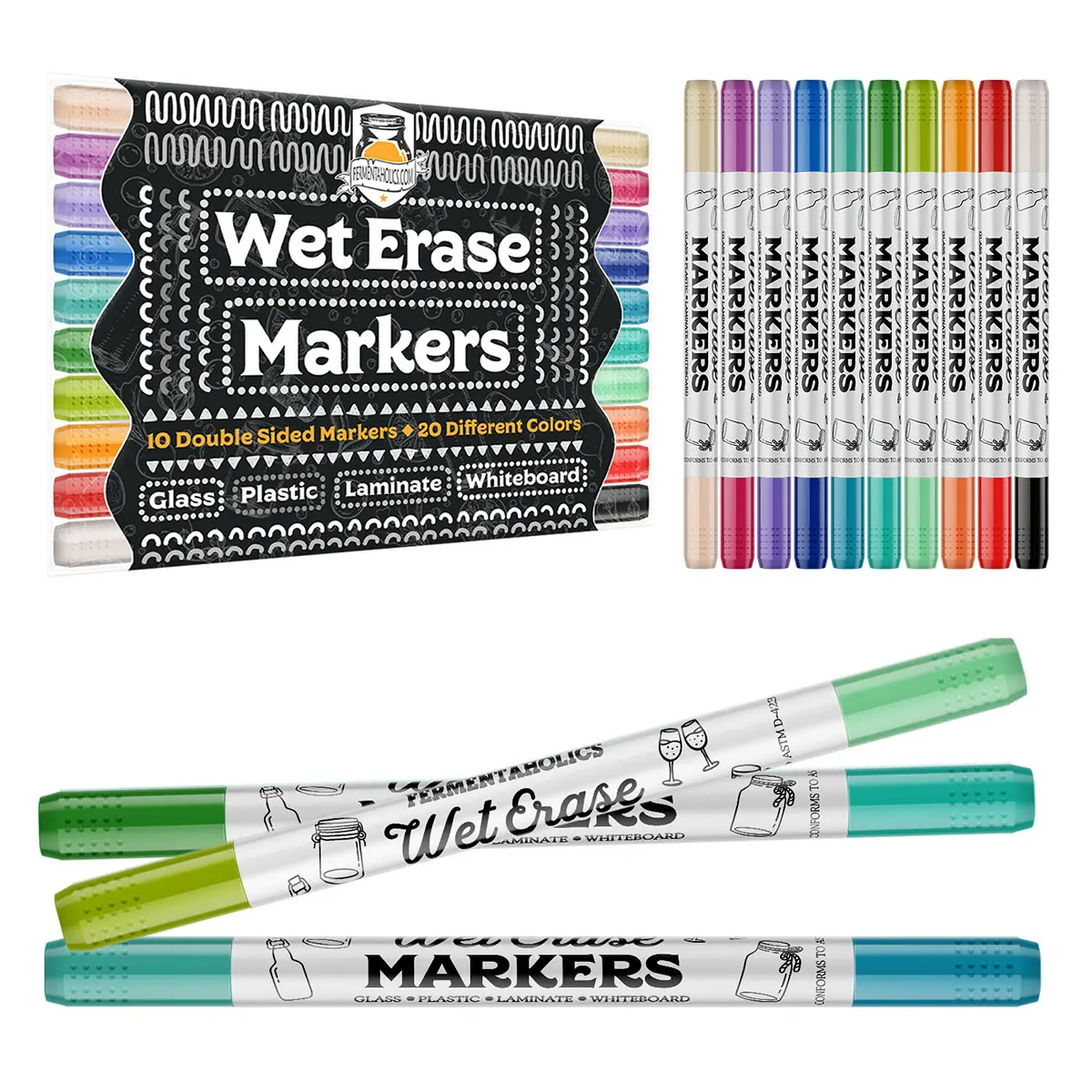 Double Sided Wet Erase Markers