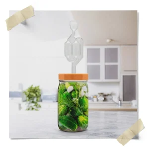 Wide Mouth Mason Jar Lids with S-Airlock