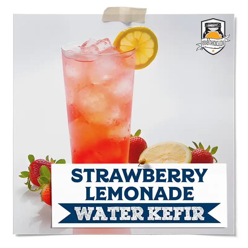 strawberry lemonade water kefir