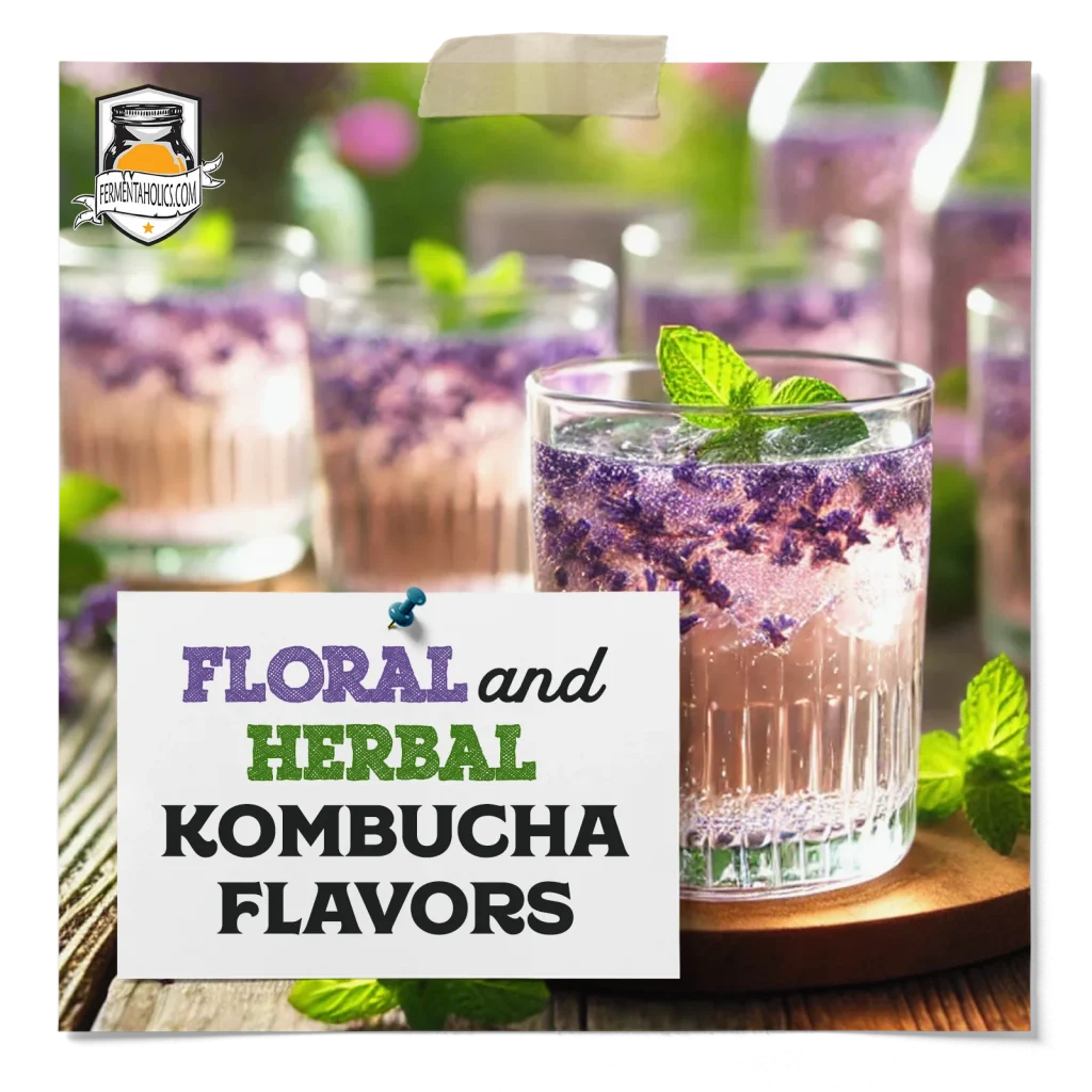 Secondary Fermentation Floral and Herbal Kombucha Flavors